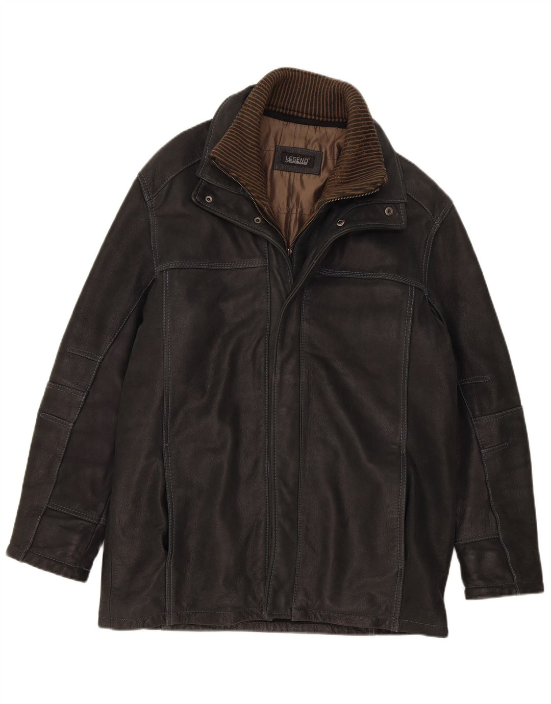 Scandianavia Veste en cuir pour homme UK 36 Petit Gris