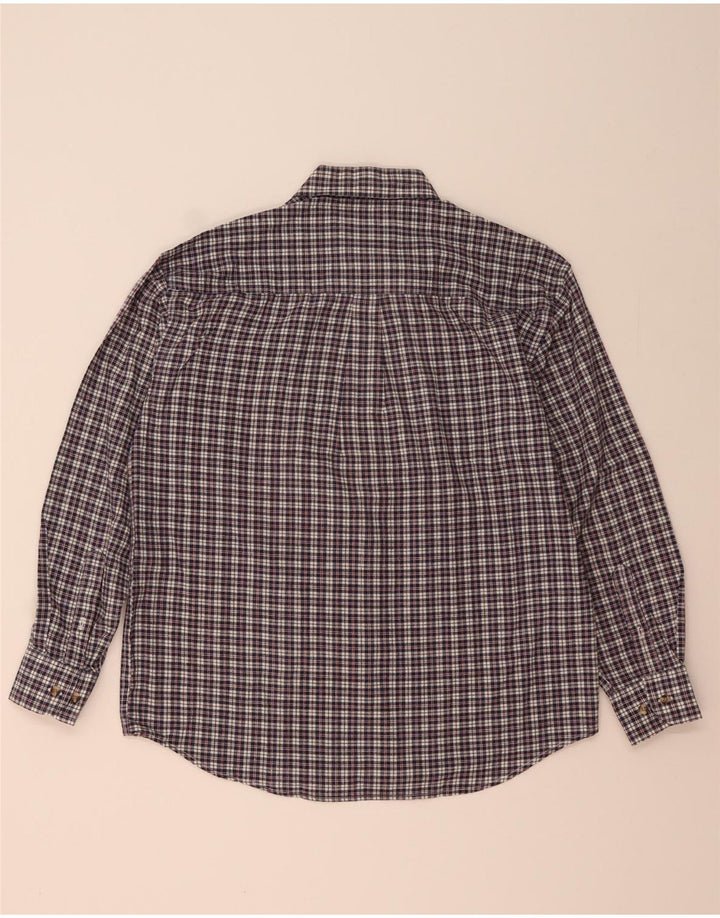 Marlboro Classics Chemise Homme Grand Carreau Bleu Marine Coton