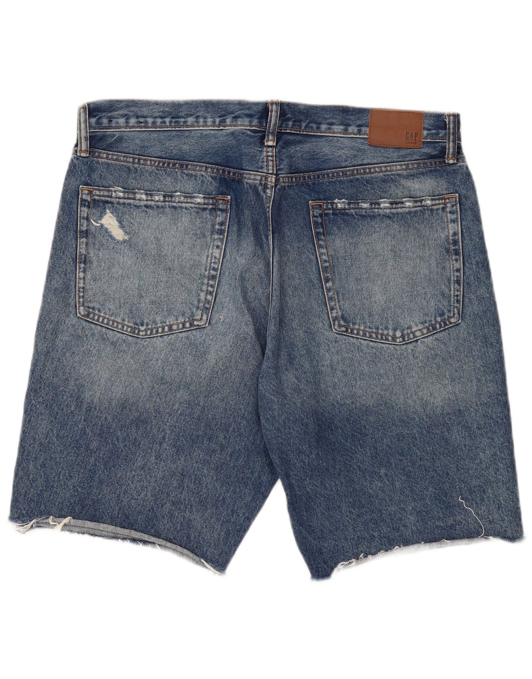 Gap Short en jean vieilli pour homme W34 Large Bleu Coton