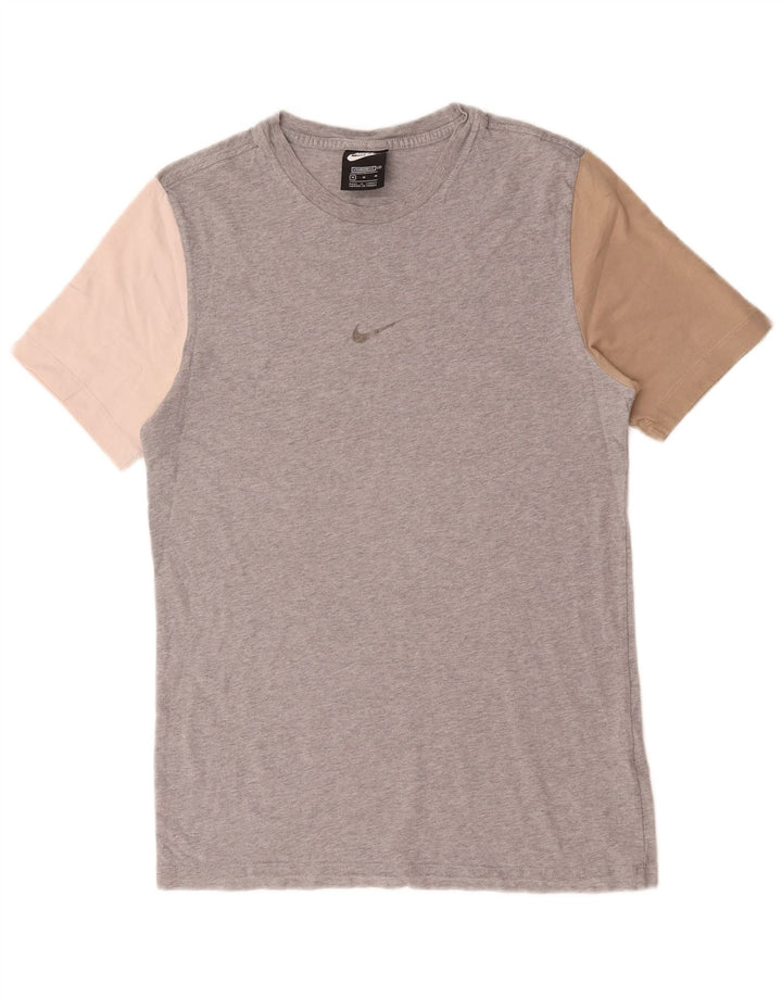 Nike T-shirt coupe standard en coton color block gris moyen pour homme