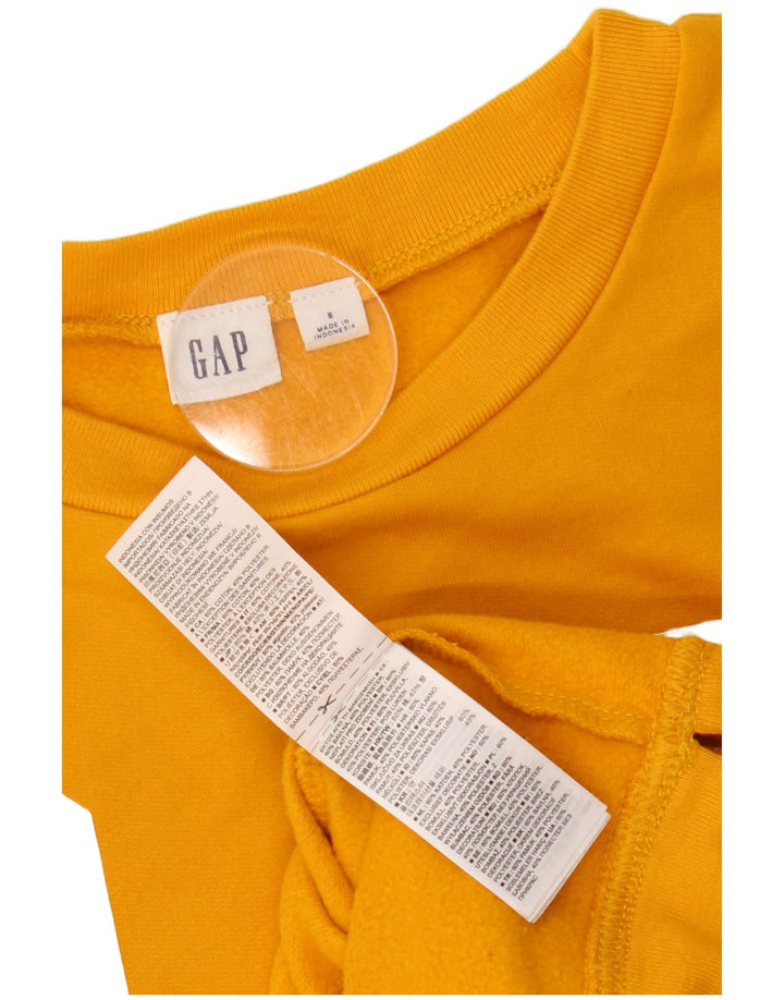 GAP Sweat-shirt graphique surdimensionné pour femme UK 10 Petit coton jaune