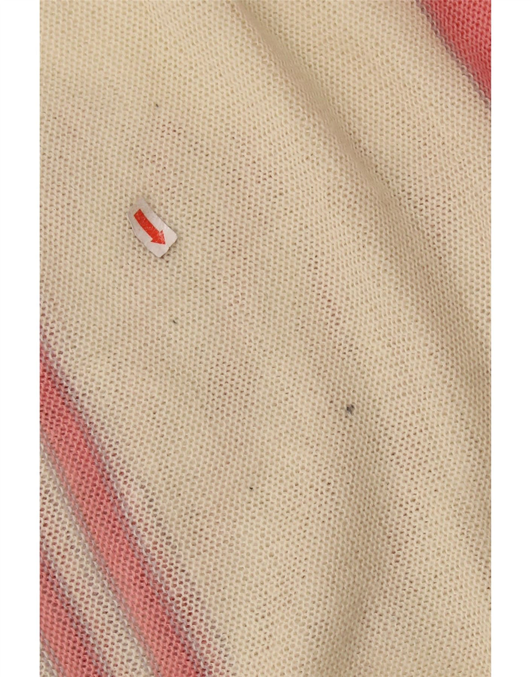 VINTAGE Pull col bateau femme UK 14 Rose moyen Colourblock