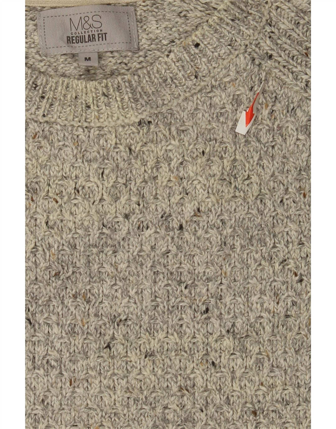 Marks & Spencer Pull col rond homme gris moyen moucheté