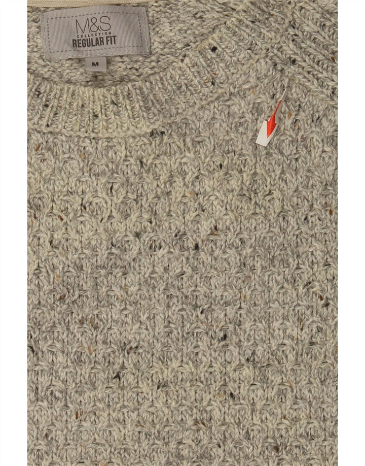 Marks & Spencer Pull col rond homme gris moyen moucheté