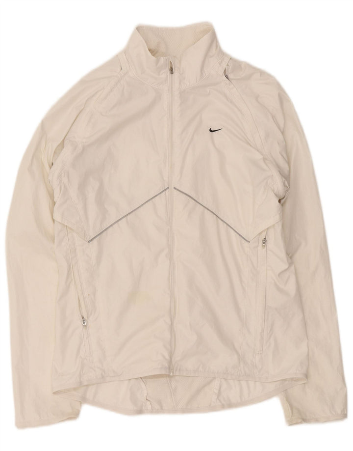 Nike Veste de survêtement pour femme UK 10/12 Polyester blanc moyen