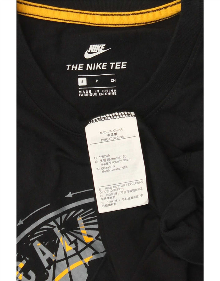 Nike T-shirt graphique pour homme en coton noir Taille S