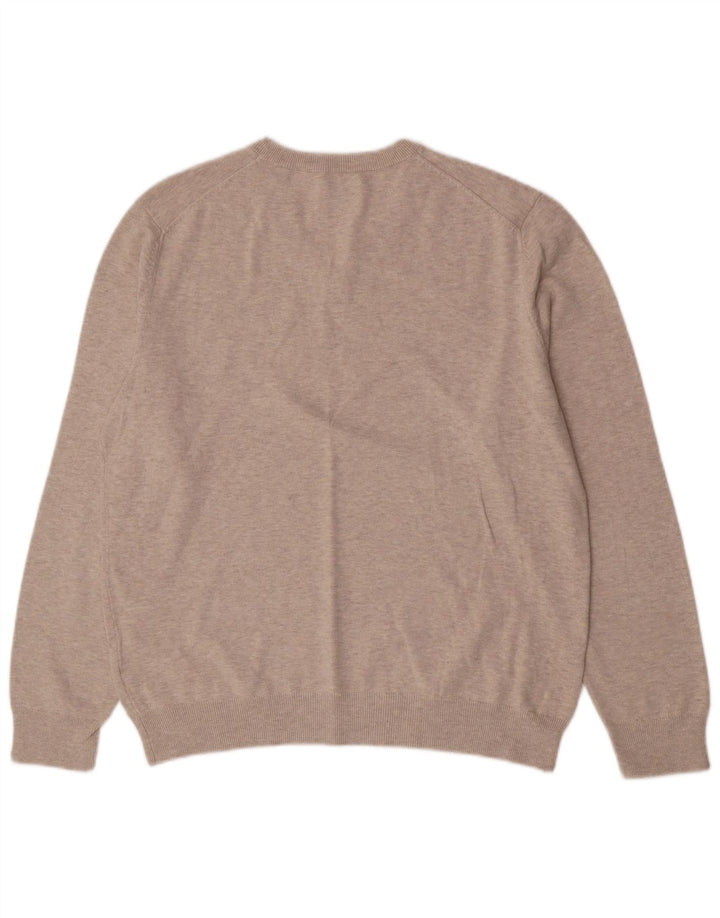 Gant Femme Col V Pull Pull Large Gris Coton