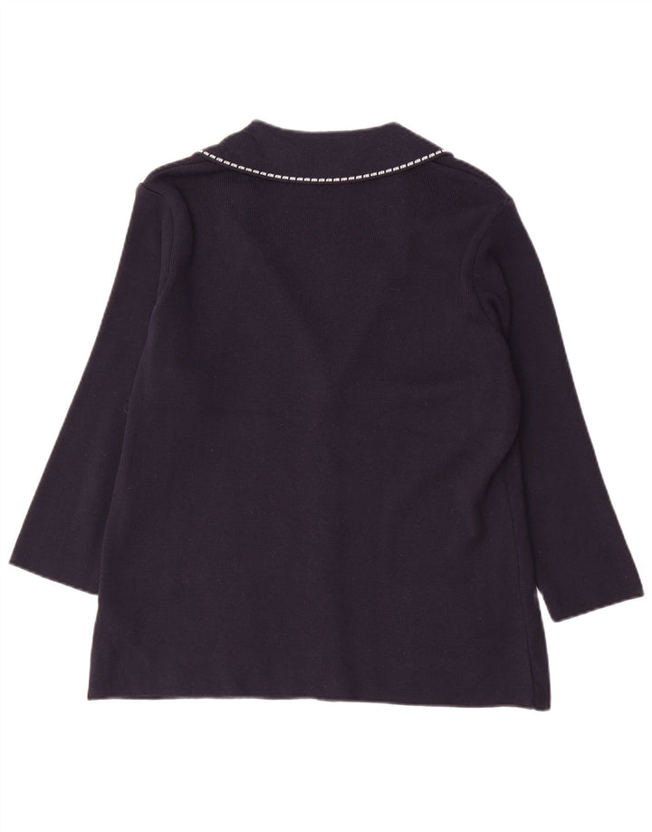 Marks & Spencer Per Una Cardigan Pull pour femme UK 16 Large Bleu marine