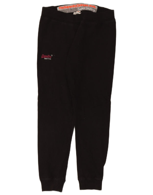 Superdry Pantalon De Survêtement Joggers UK 14 Medium Noir Coton Femme