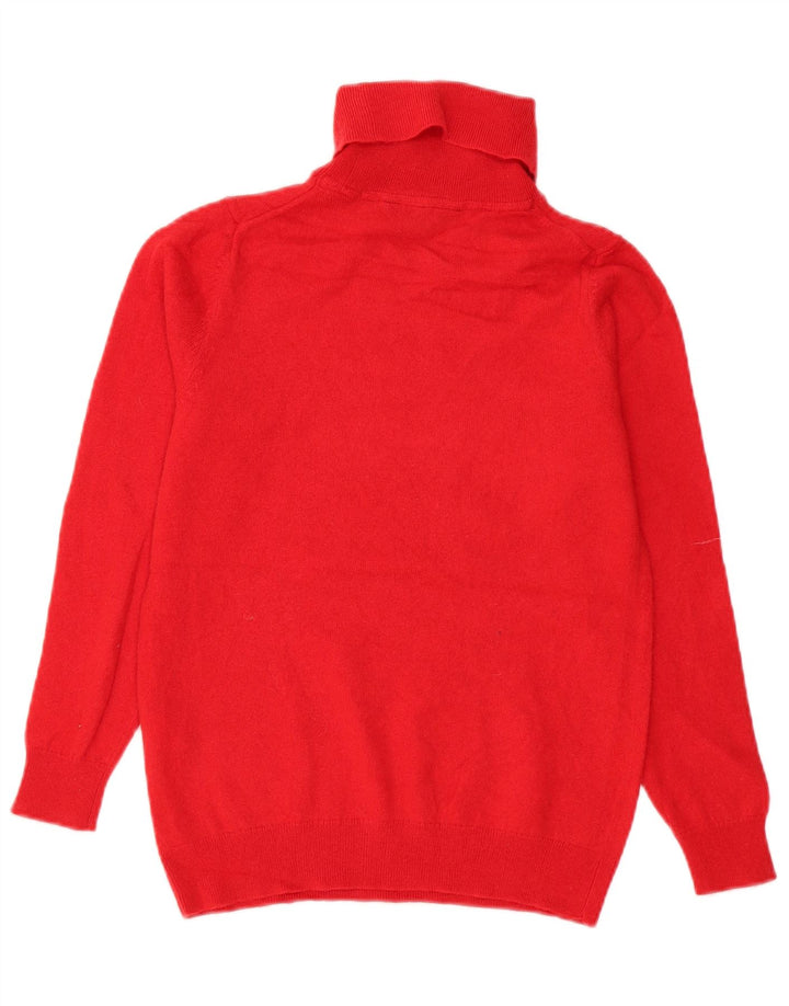 Crew Clothing Pull col roulé pour femme UK 12 Laine mérinos rouge moyen