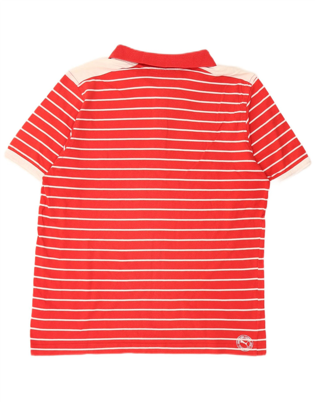 Puma Polo Homme Large Rouge Rayé Coton