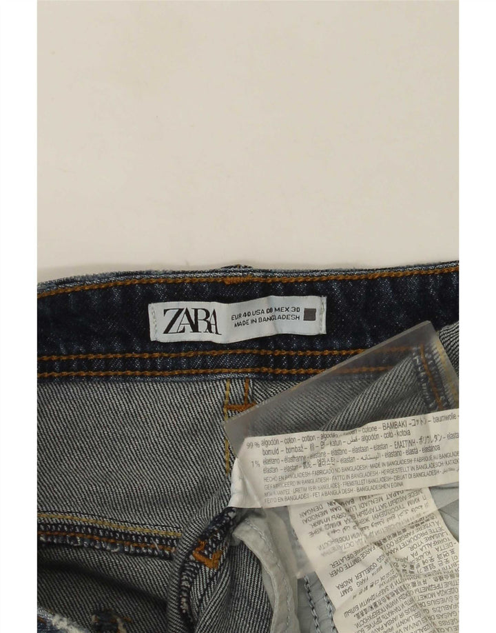 Zara Jean slim vieilli pour femme EU 40 Medium W30 L28 Bleu Coton