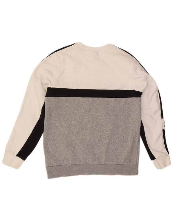 Adidas Sweat-shirt graphique pour garçon 13-14 ans Blanc Colorblock Coton