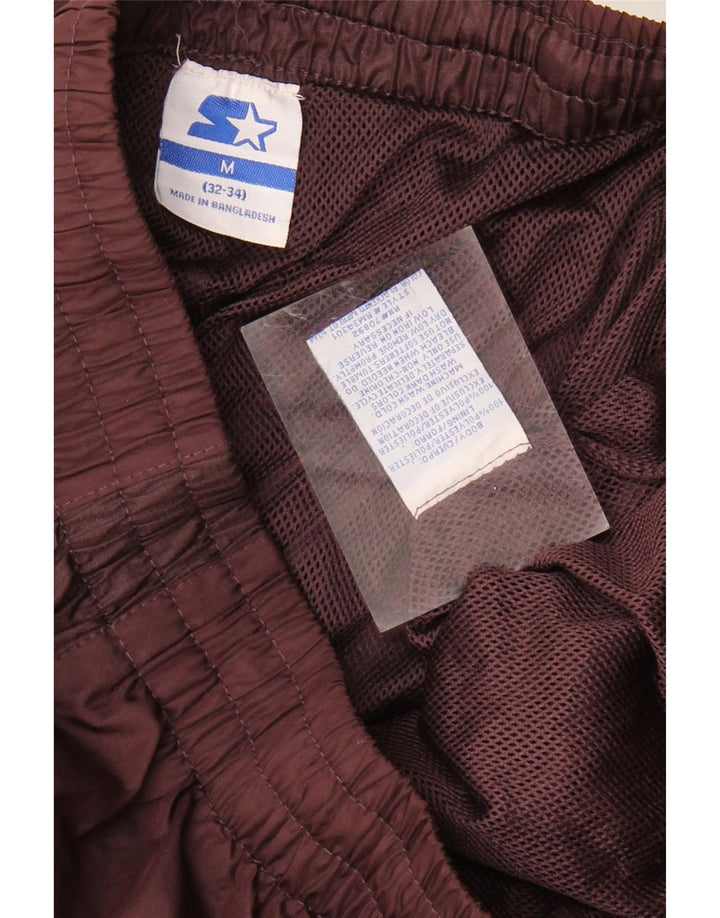 STARTER Mens Tracksuit Trousers Medium  Burgundy Colourblock Polyester
