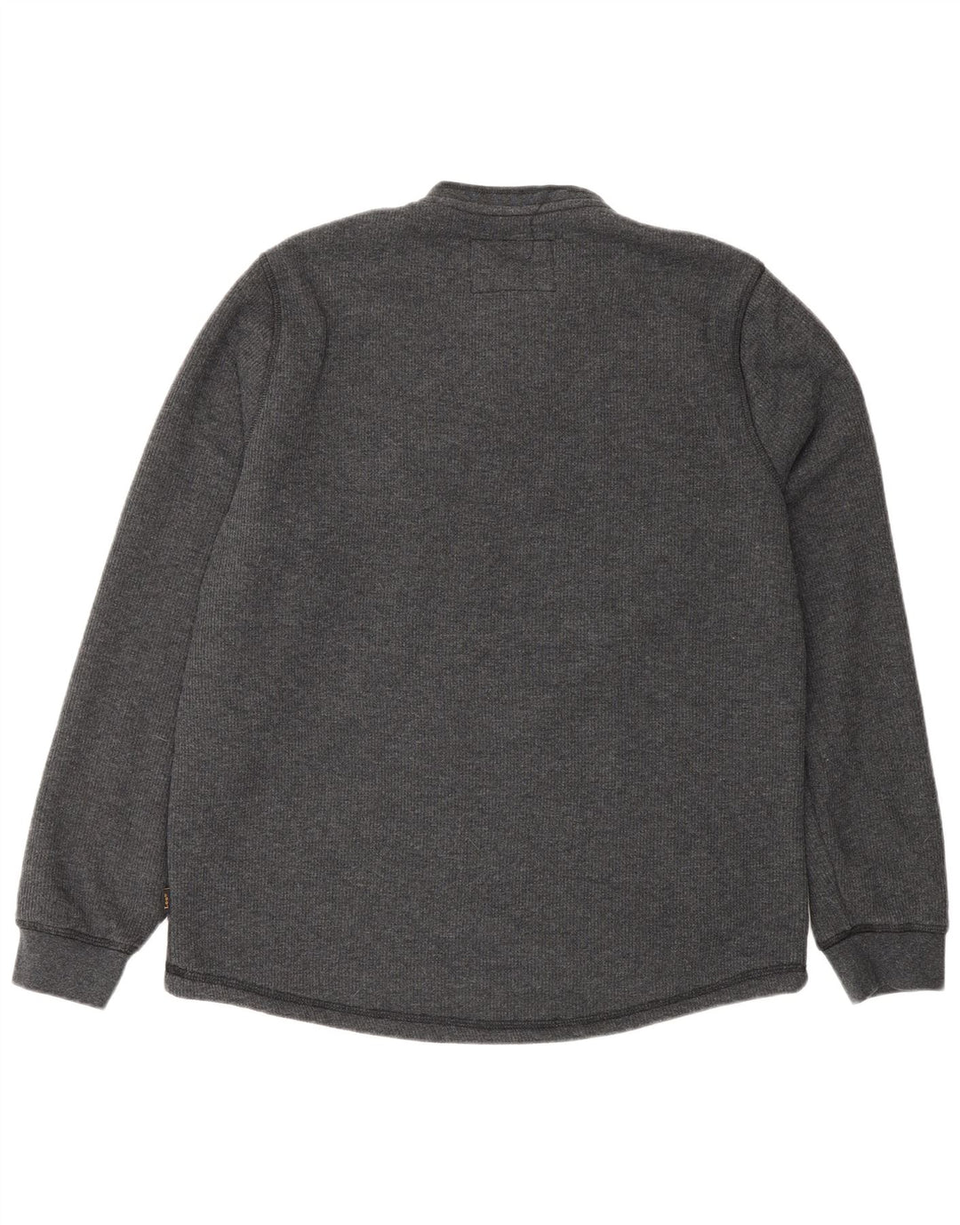 Lee Sweat-shirt coupe classique à col boutonné pour homme, petit gris en coton