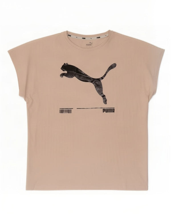 Puma T-shirt graphique surdimensionné pour femme UK 10 Petit Rose