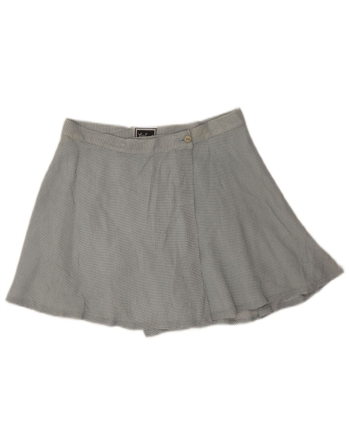Luisa Spagnoli Mini-jupe portefeuille pour femme Medium W26 Bleu vichy