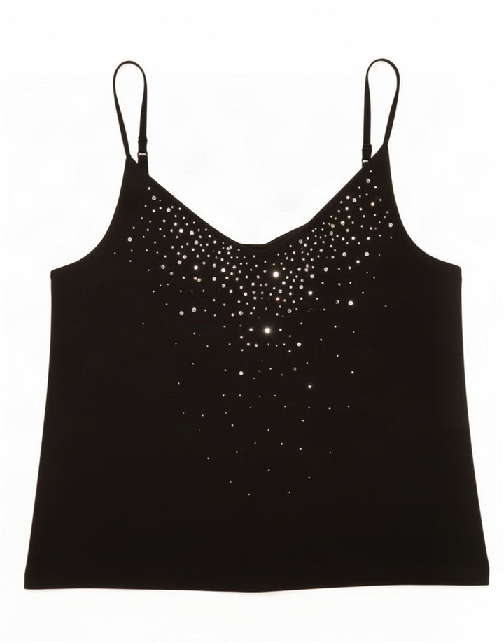 Marks & Spencer Haut court à caraco pour femme UK 14 Viscose noir moyen