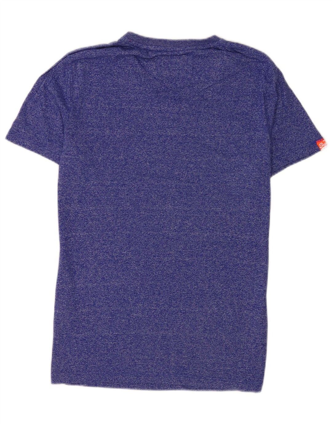 Superdry Homme T-Shirt Top Small Bleu Moucheté Coton