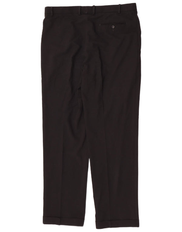 Marks & Spencer Pantalon de costume classique pour homme W38 L33 Noir Polyester