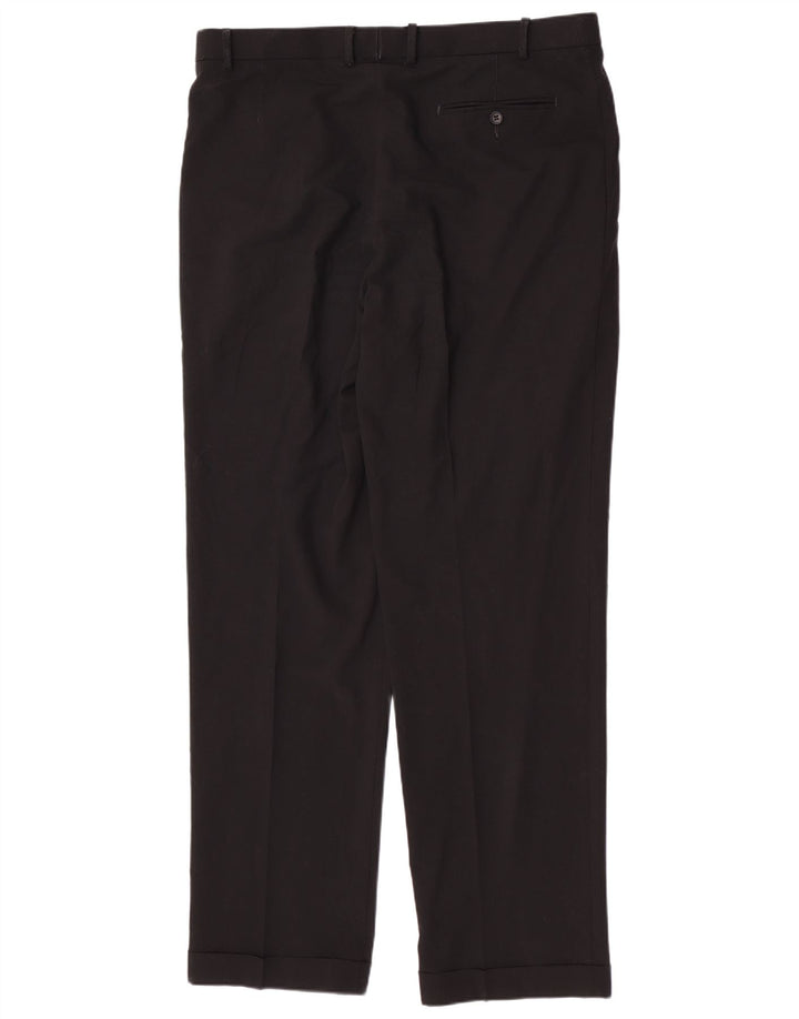 Marks & Spencer Pantalon de costume classique pour homme W38 L33 Noir Polyester