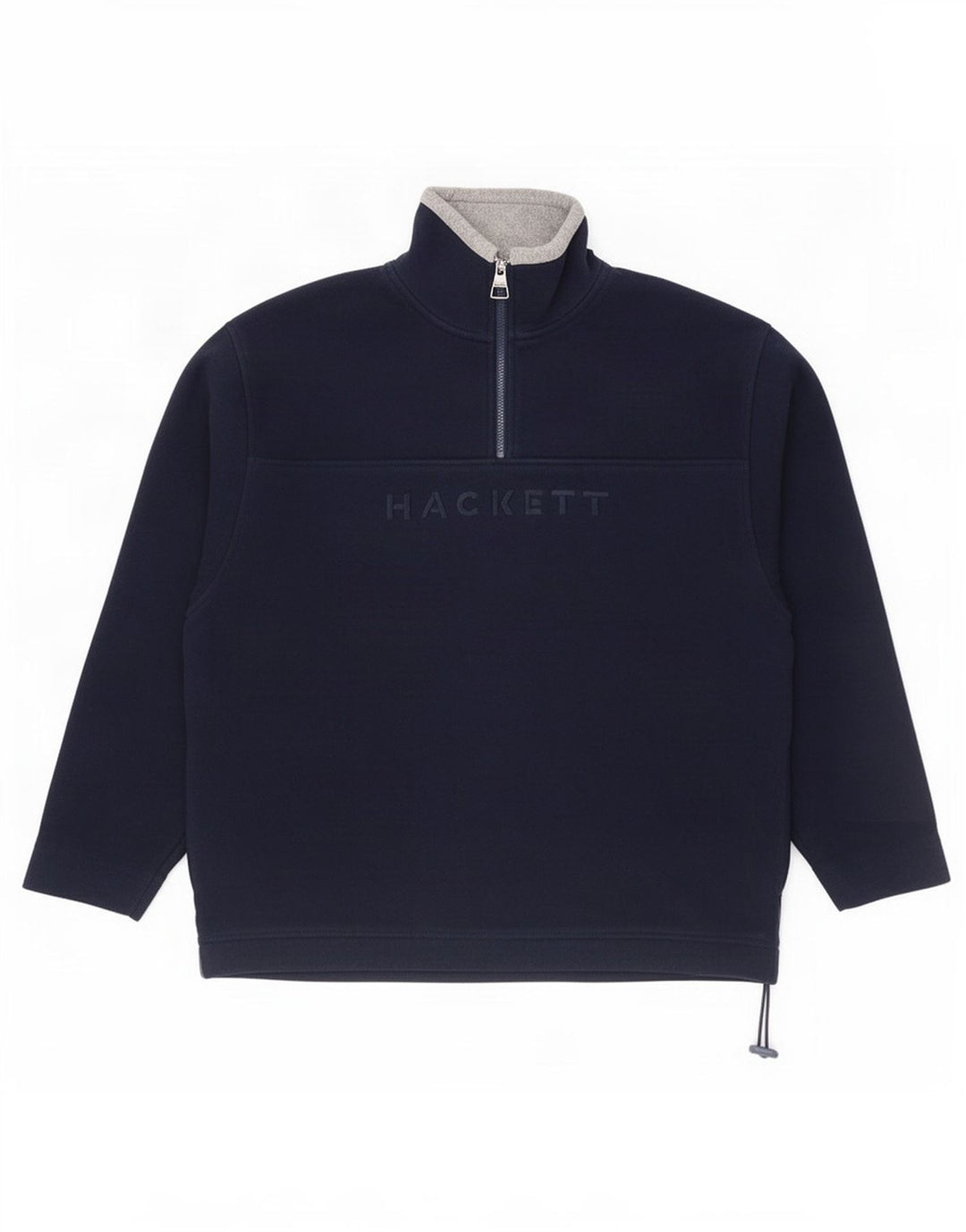 Hackett Pull polaire à col zippé pour homme 2XL Bleu marine Polyester