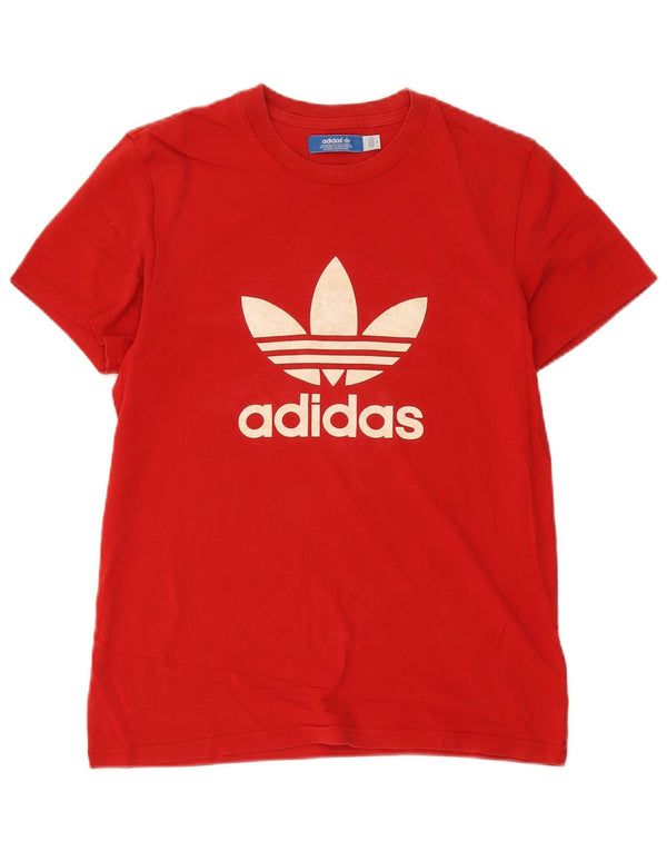 Adidas Mens Graphic T-Shirt Top Petit Rouge Coton