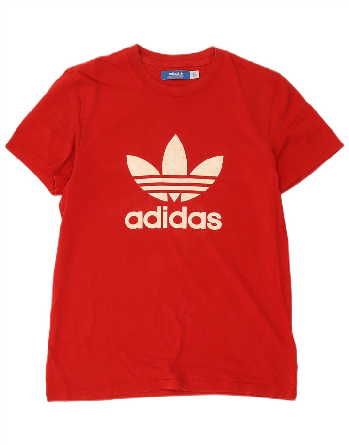 Adidas Mens Graphic T-Shirt Top Petit Rouge Coton