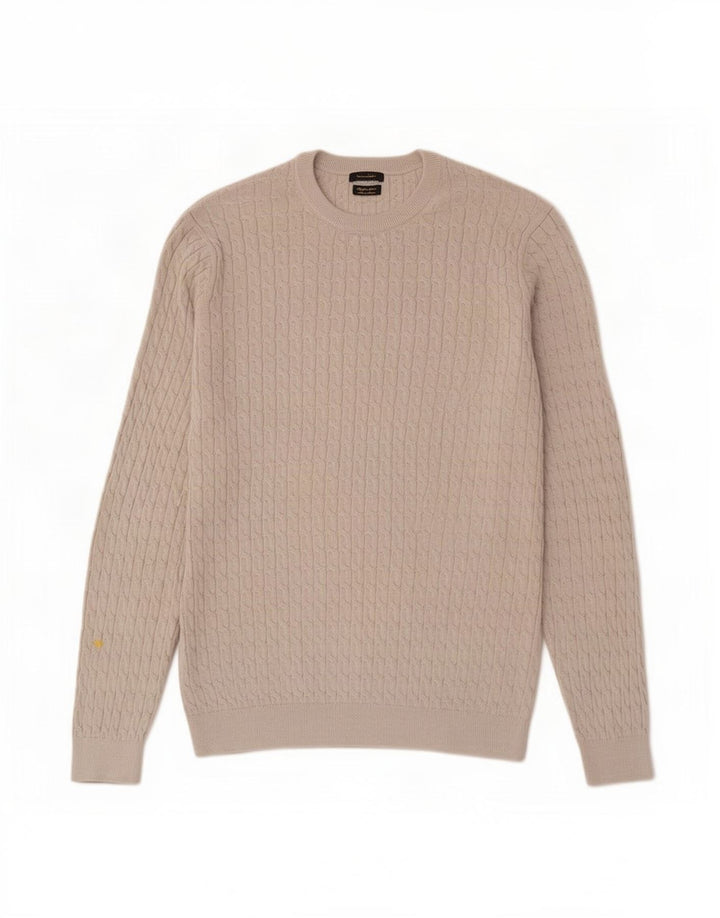 Massimo Dutti Pull Col Rond Homme Gris Moyen Coton