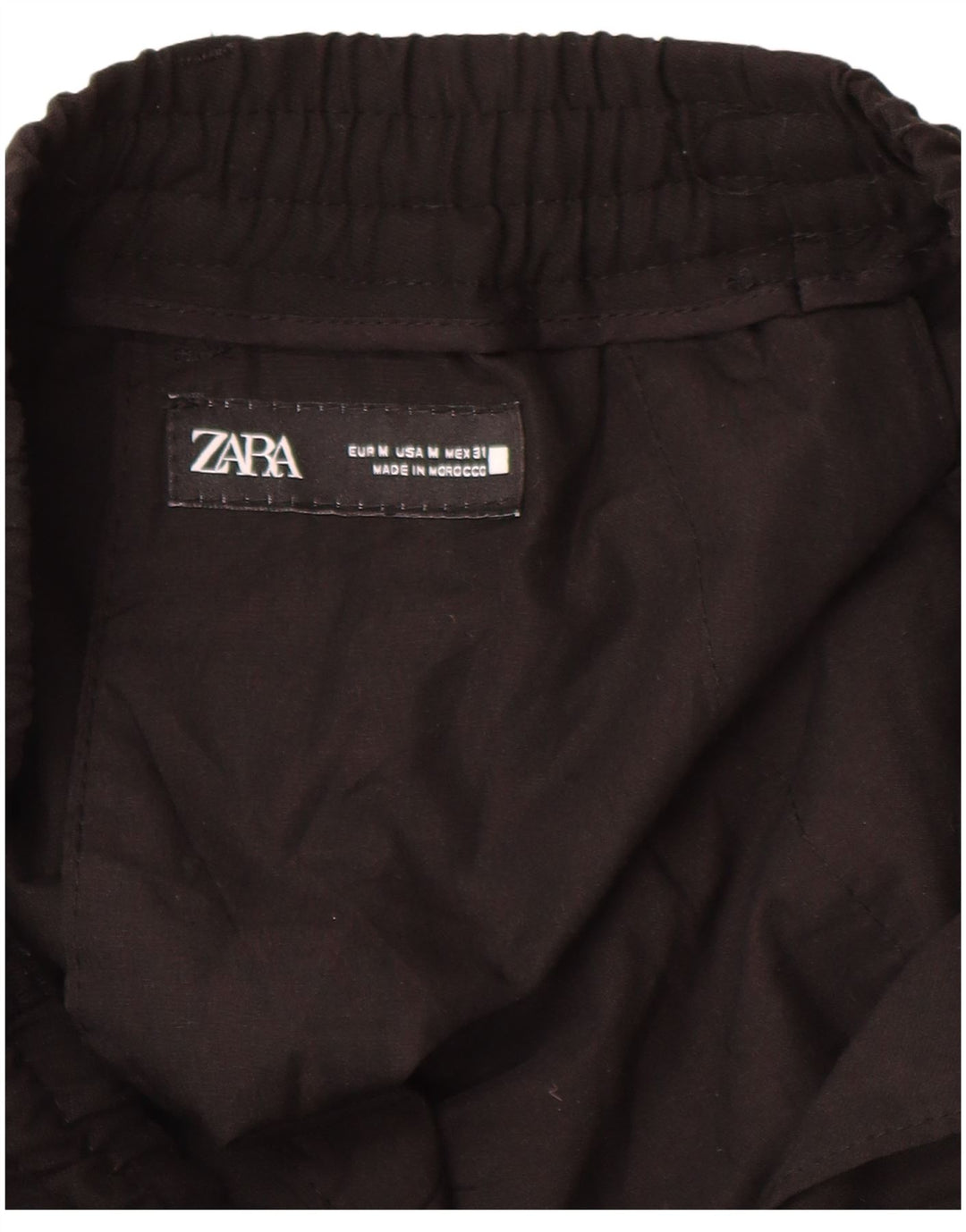 Zara Pantalon De Survêtement Cargo Homme Noir Moyen Polyester