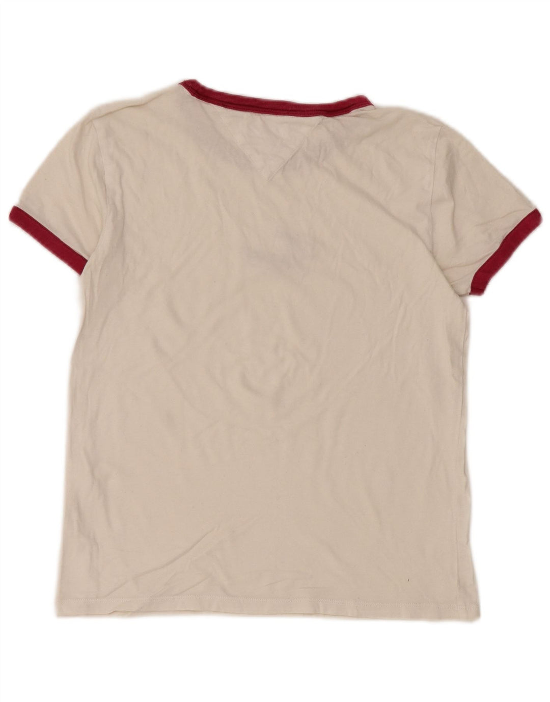 TOMMY HILFIGER T-shirt graphique pour femme UK 6 XS Blanc