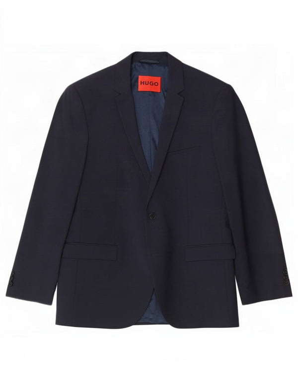 Hugo Boss Veste blazer à 2 boutons pour homme UK 54 2XL Bleu marine Laine vierge