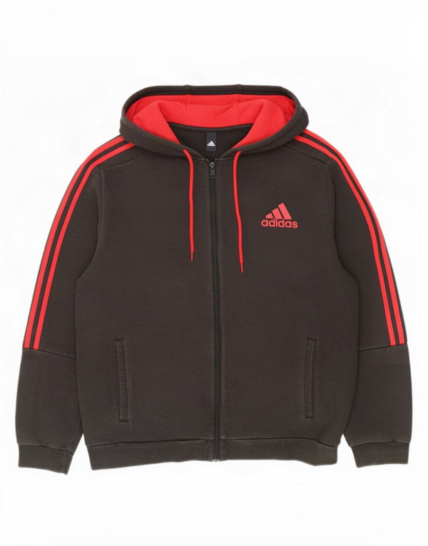 Adidas Pull à capuche zippé pour homme 2XL Noir