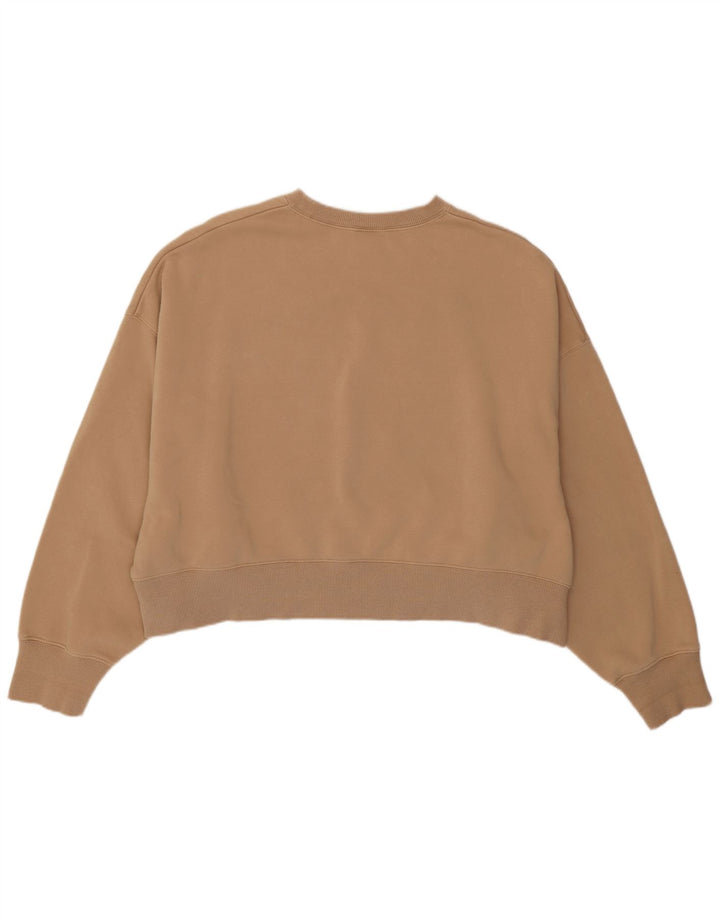 Nike Sweat-shirt surdimensionné pour femme UK 14 en coton marron moyen