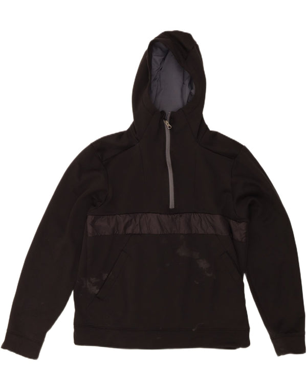 The North Face Mens Zip Neck Hoodie Jumper Large Black Polyester