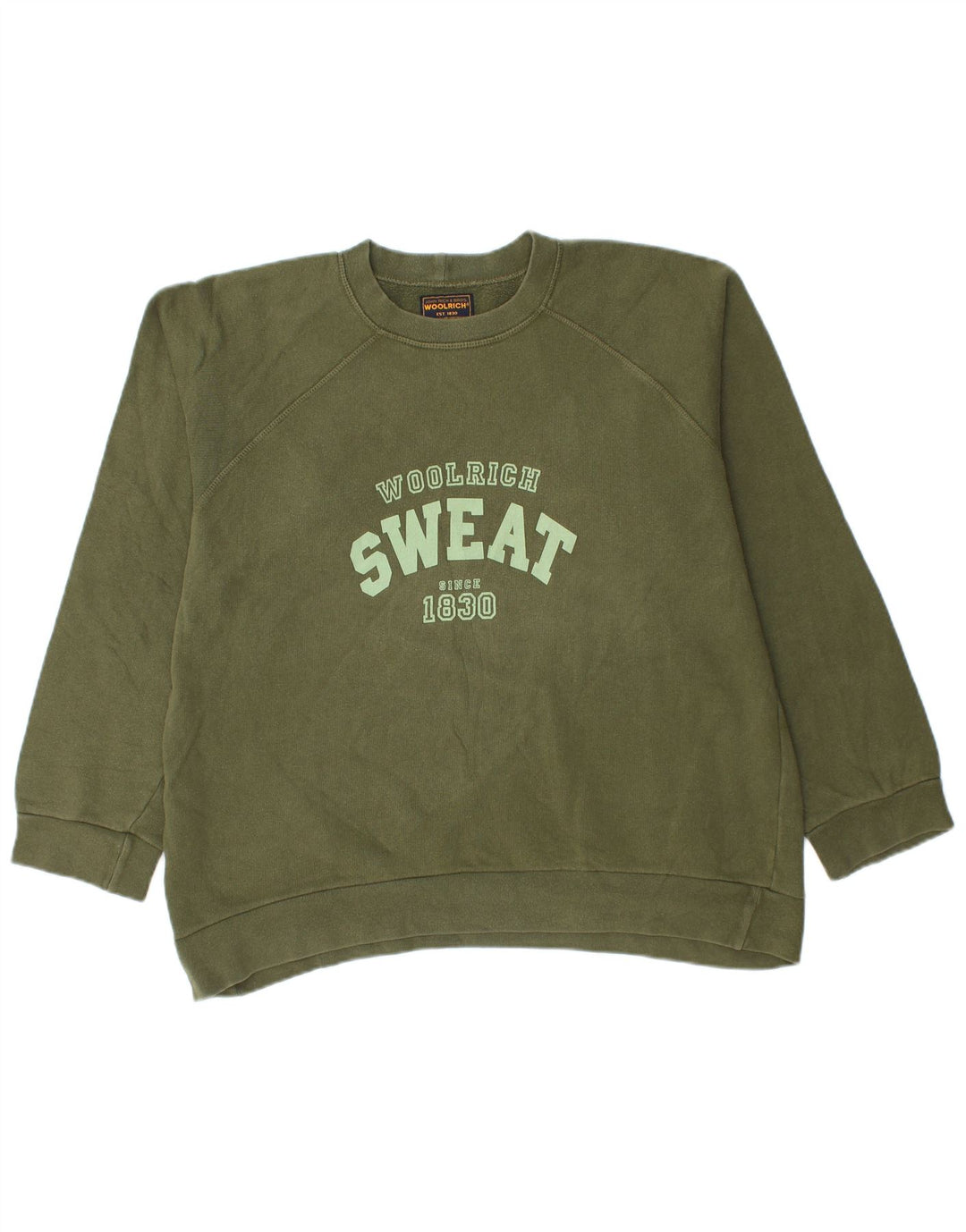 Woolrich Sweat-shirt graphique pour homme en coton vert Taille L