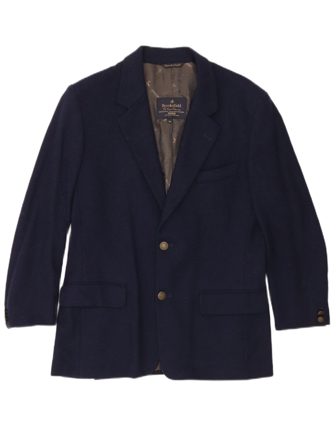 Brooksfield Veste blazer à manches 3/4 et 2 boutons pour homme IT 44 XS Bleu marine en laine
