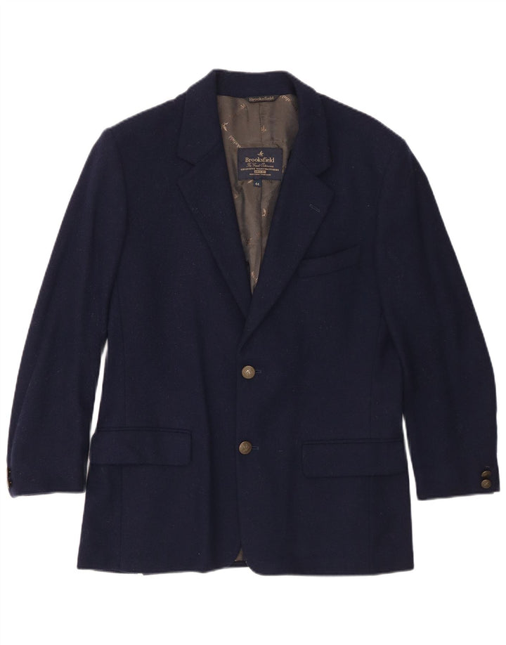 Brooksfield Veste blazer à manches 3/4 et 2 boutons pour homme IT 44 XS Bleu marine en laine