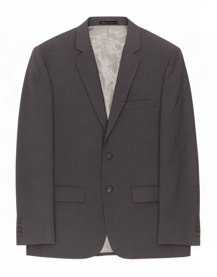 Pierre Cardin Veste Blazer 2 Boutons Homme UK 40 Grande Rayure Grise