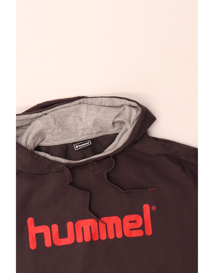 HUMMEL Pull à capuche graphique XL Homme Noir Coton