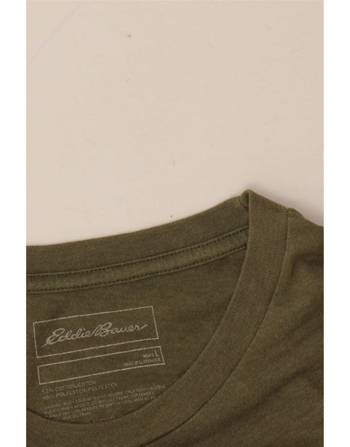 EDDIE BAUER T-Shirt Graphique Homme Grand Kaki Coton