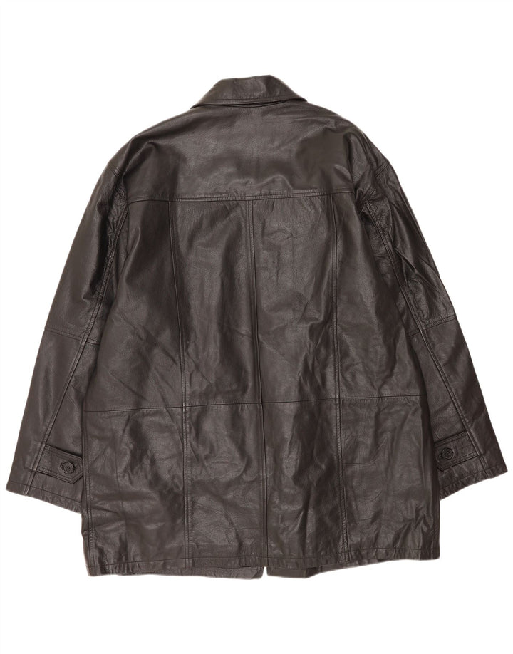 manteau en cuir homme vintage UK 44/46 XL cuir noir