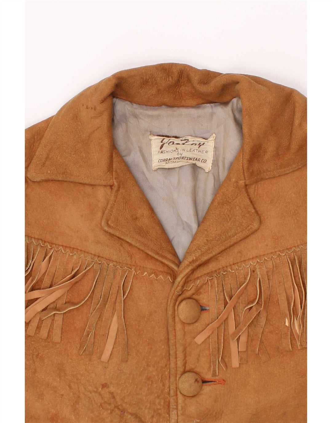 Quilon Veste Western en Daim Garçon 5-6 Ans Beige
