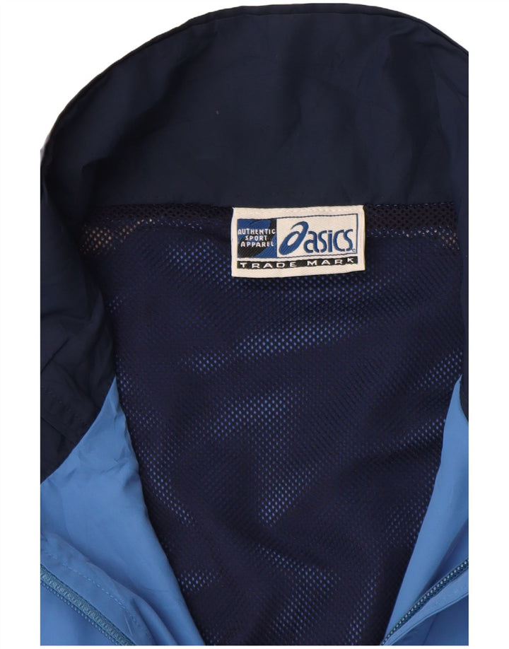 Asics Veste de survêtement pour homme 2XL Bleu Colorblock Polyester
