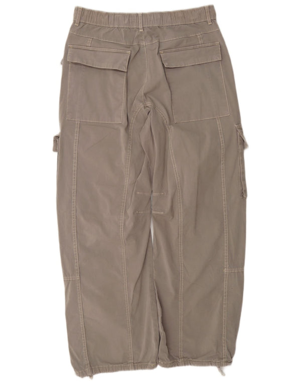 Zara Pantalon cargo droit pour femme EU 38 Small W28 L28 Gris