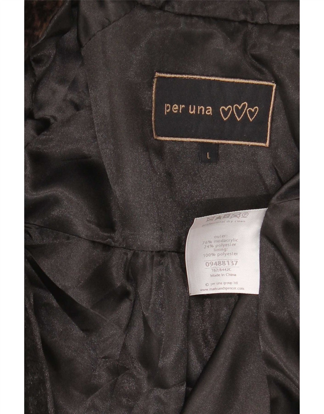 Marks & Spencer Veste Per Una pour femme UK 16 Grand imprimé animal marron
