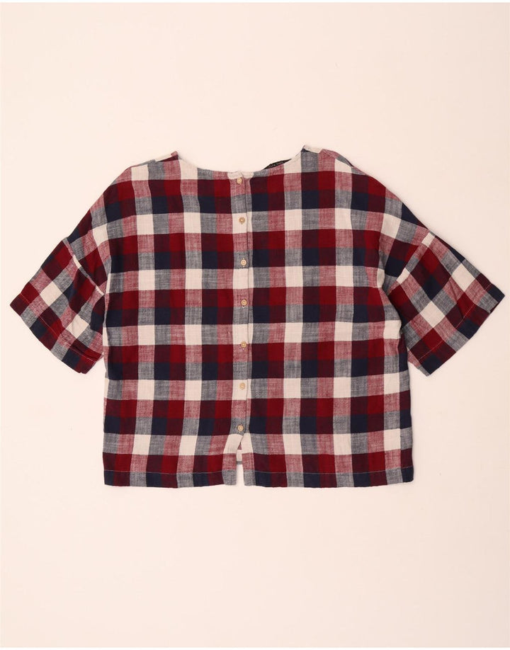 Zara Chemisier à manches courtes pour femme UK 16 Grand carreaux multicolores