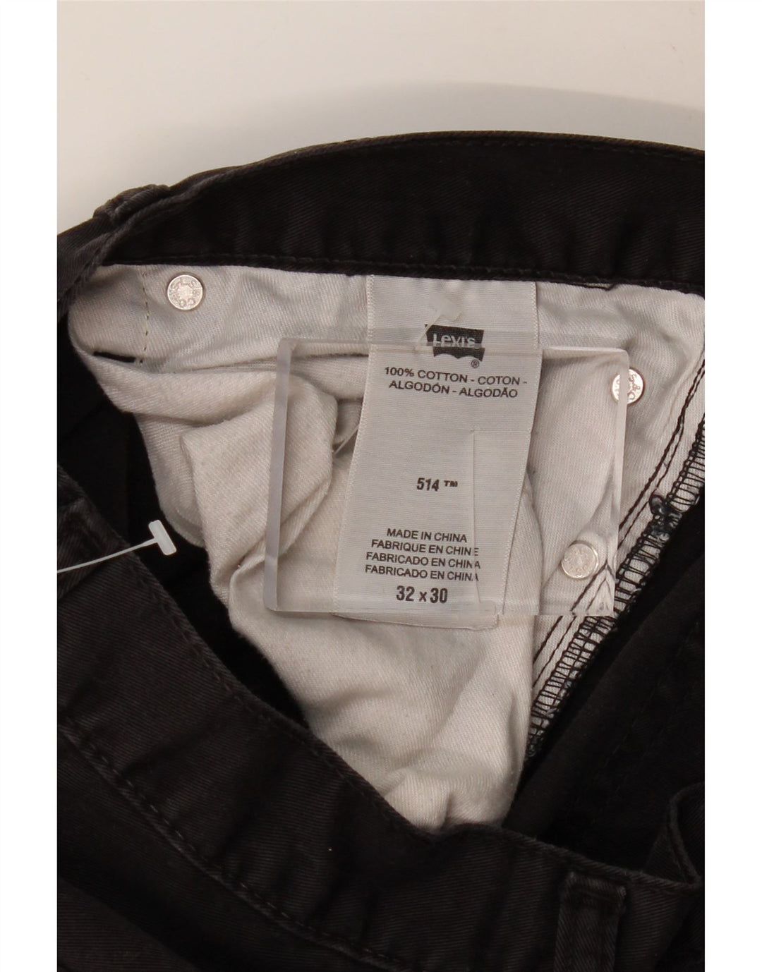 LEVI'S Jean Droit 514 Homme W32 L30 Noir Coton