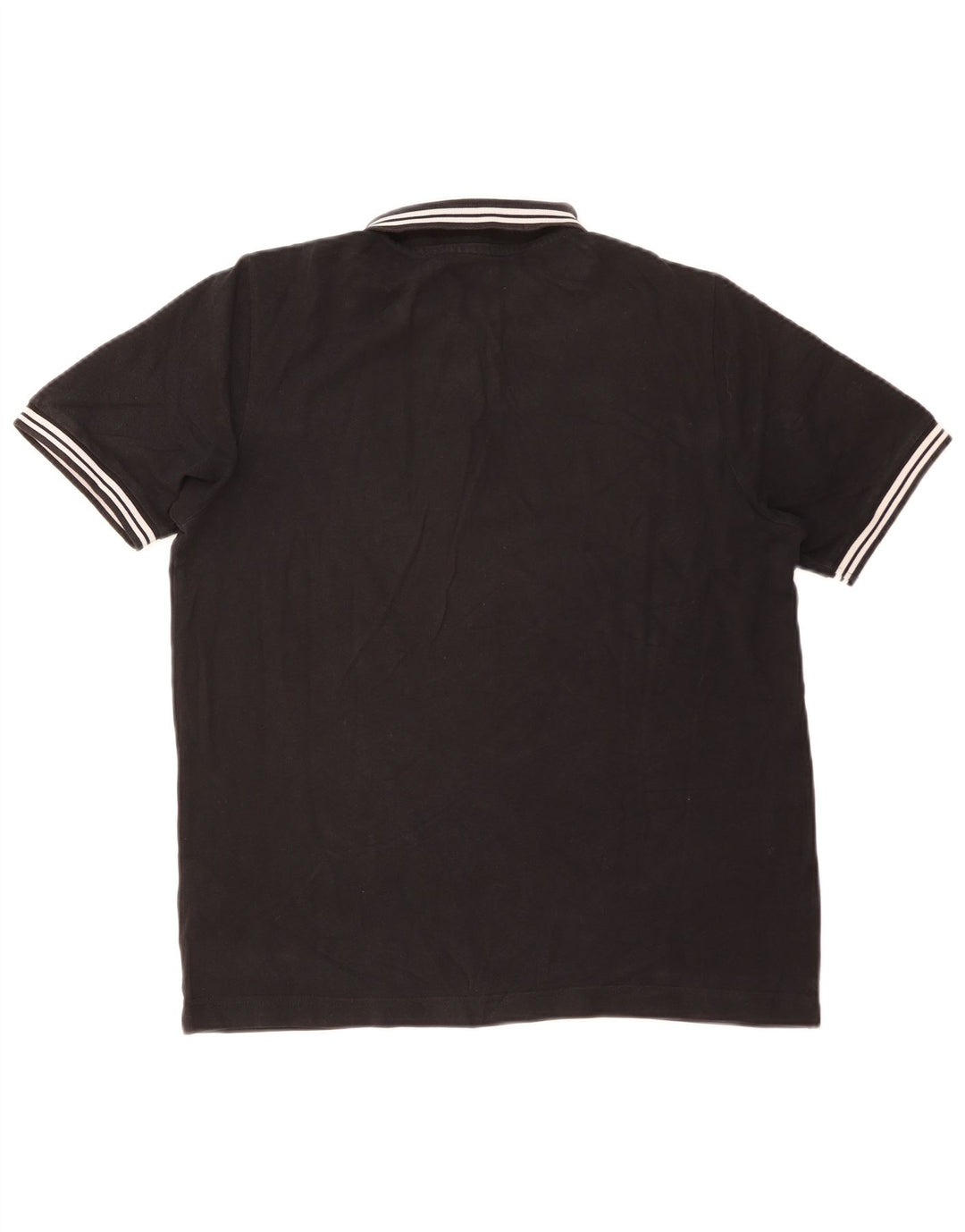 Kappa Polo Homme Coton Rayé Noir Moyen