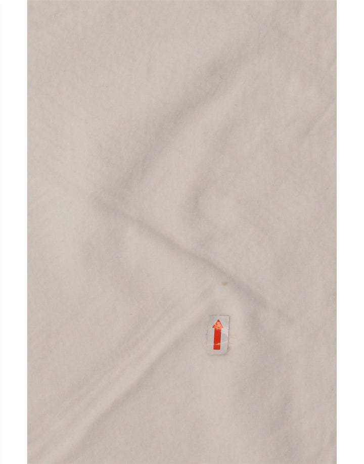 NIKE T-shirt pour femme UK 12 en coton blanc moyen